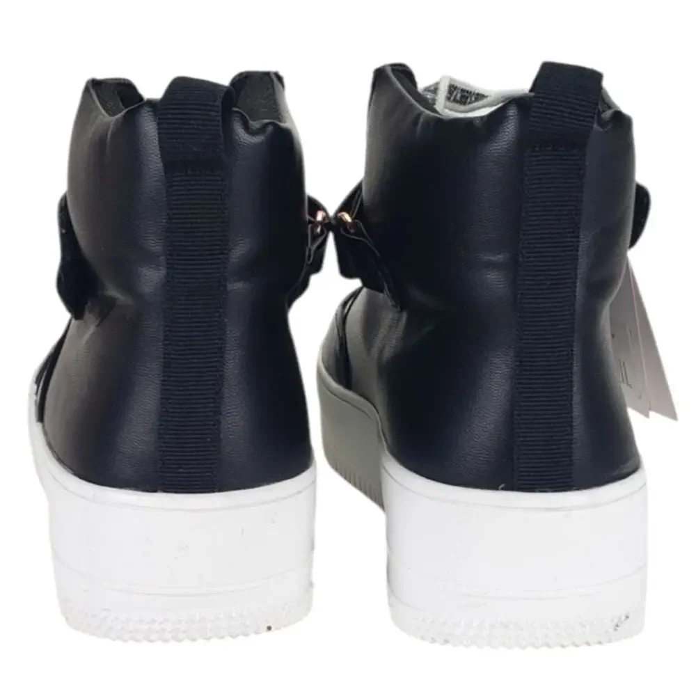 JUICY COUTURE DOTTIE SHOES WOMENS ATHLETIC HIGHTOP PLATFORM SNEAKER BLACK SIZE 8 - Picture 5 of 7